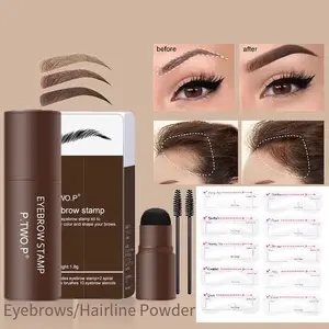 Brow Stamp Kit Powder Shaping Stick Stencil Makeup Long Lasting Reusable Waterproof Eyebrow Hairline Convenient Simple Cosmetics Handy