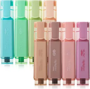 - Highlighter 8 Pack,  Colors, Chisel Tip Aesthetic Highlighters for School, No Bleed, School & Cute Markers