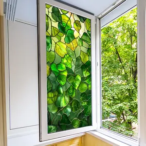 Leaf Pattern Static Cling Window Sticker, Double Sided Window Decal, Decorative Sticker for Home Living Room Bedroom Kitchen, Ornaments, Decoration