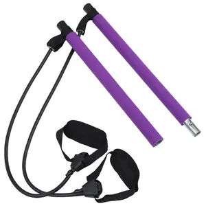 Pilates Resistance Band for Full-Body Workout, Elastic Resistance Rope Stick, Ideal for Home Gym and Gift, Perfect Yoga Equipment,At Home Gym Equipment