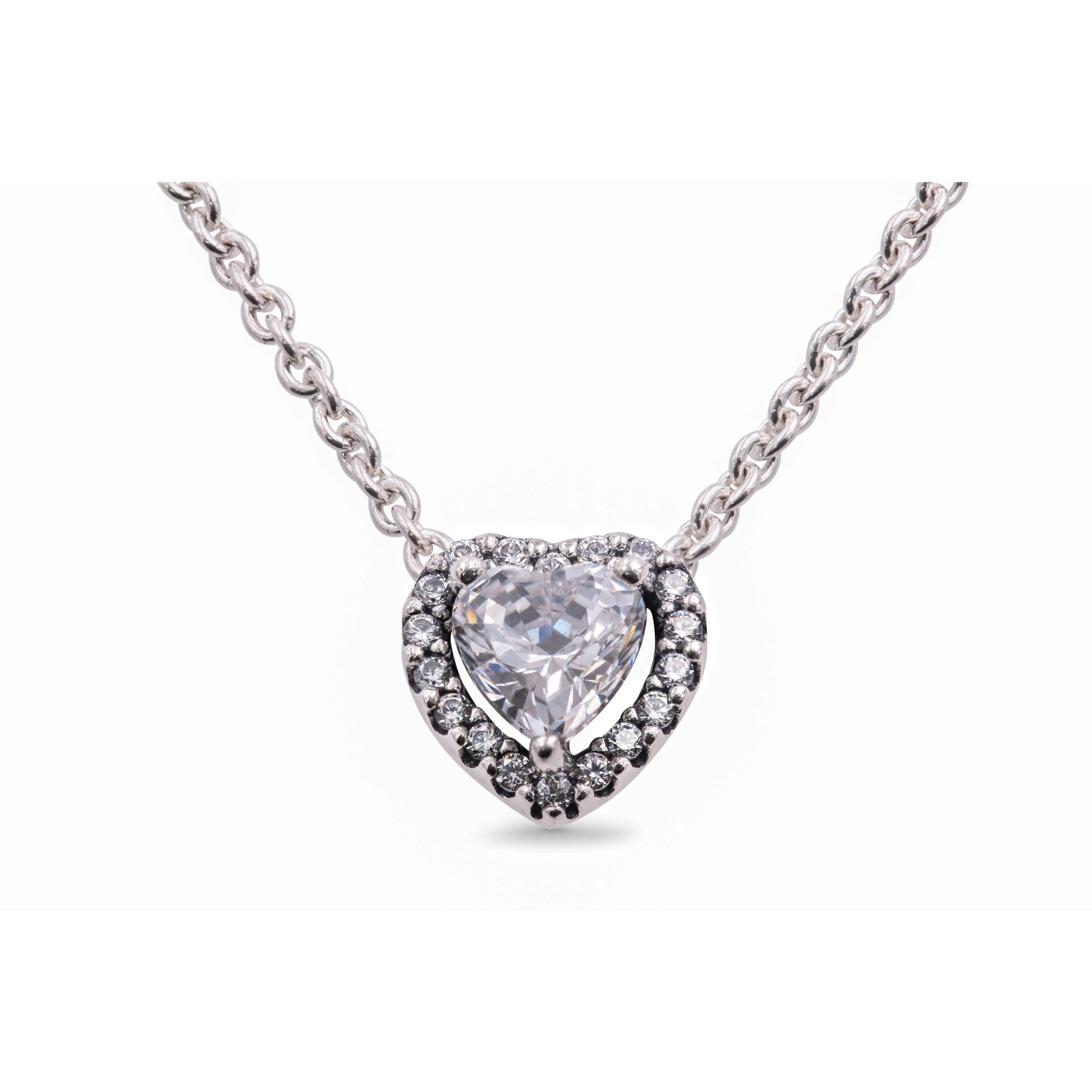 PANDORA Elevated Heart Necklace - 398425C01-45 PANDORA Elevated Heart Necklace - 398425C01-45