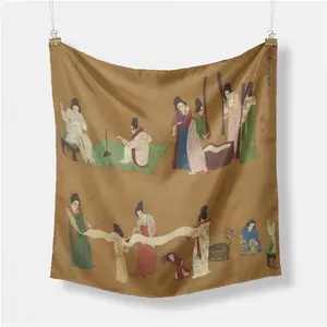 Chinese style square scarf silk scarf scarf scarf shawl headscarf strap