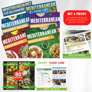 Mediterranean Diet Food Guide Set – Your Ultimate Meal Plan with Easy Recipes, Healthy Ingredients & Foods to Limit