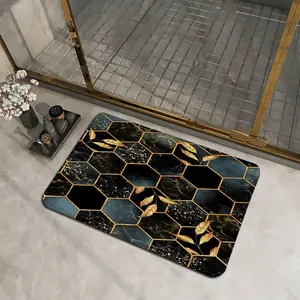 Marble Pattern Bath Mat, 1 Count Soft Absorbent Bathroom Floor Mat, Home Bath Mat, Bathroom Drying Doormat