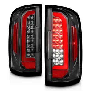 CHEVY COLORADO 15-22 FULL LED LIGHT BAR STYLE TAIL LIGHTS BLACK CLEAR LENS