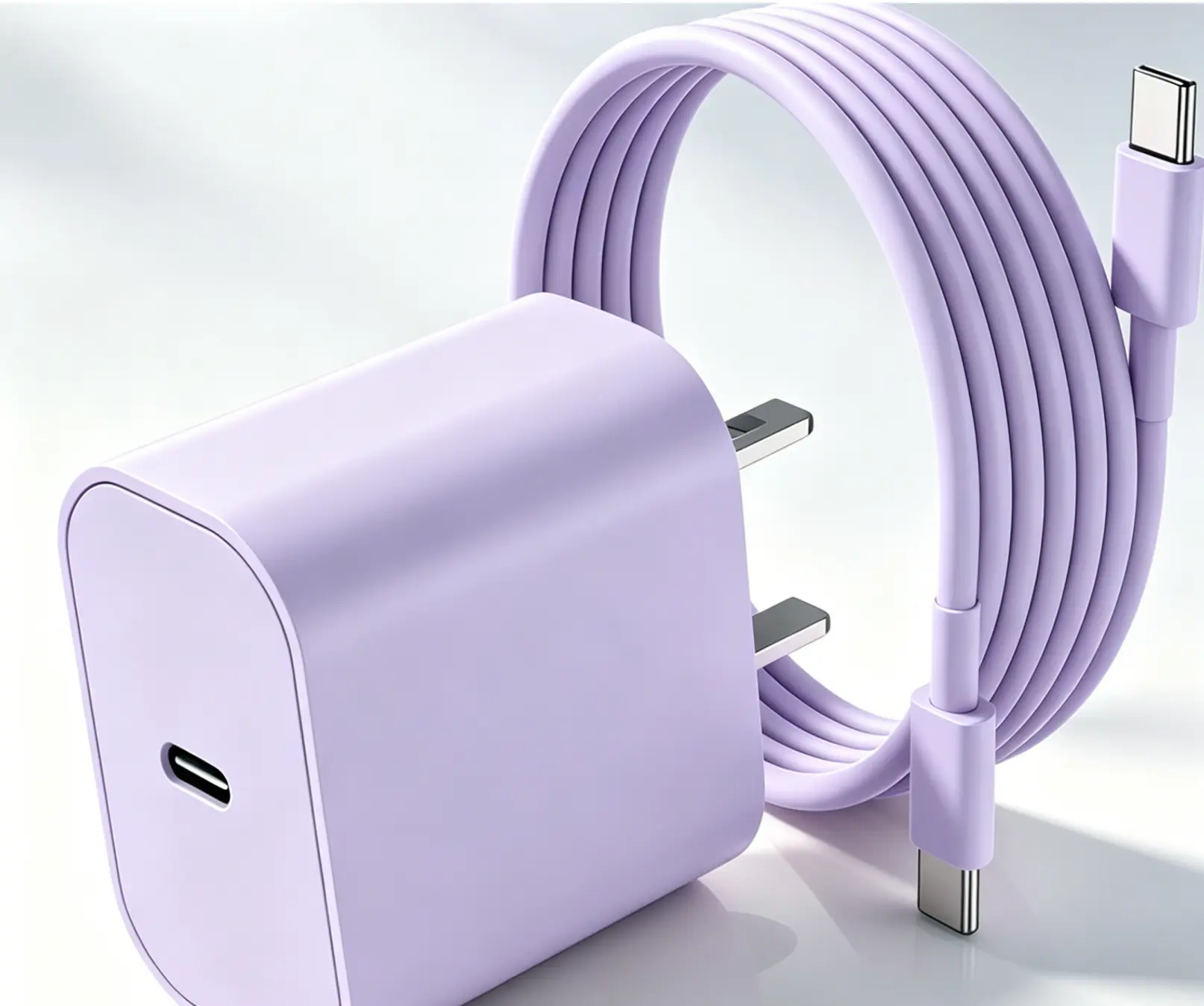 iPhone 17 16 15 Charger Fast Charging 10FT - 20W USB C Charger Block with 10FT Type C to C Cable Compatible with iPhone 17/17 Pro/17 Pro Max/Air/16/16e/15, iPad Pro, iPad Air(Purple)