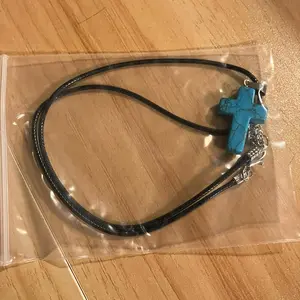 Turquoise cross necklace