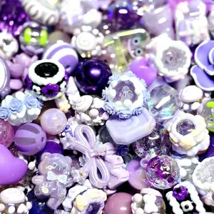 Premium Bead Mixes - 150ML Beads with Various Styles Including Silicone Focal Beads Character Beads and Hand Painted Designs for DIY Beading Accessories Beaded Edge Beaded Jewelry