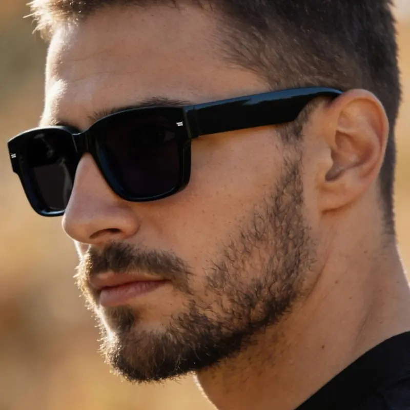 Men's Classic Square Frame Sunglasses, Comfortable Fit, UV Protection, Ideal for Outdoor Sports, All Seasons, High Quality Sunglasses, Lightweight Durable Sunglasses, Summer Sunglasses, Uv Protective Sunglasses, Square Framed Sunglasses