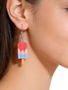 Cute Popsicle Dangle Earrings for Women – Fun Summer Food Jewelry,  Resin Ice Cream Drop Earrings, Lightweight Statement Earrings, Perfect Gift for Teens & Girls, Trendy Colorful Summer Accessory。Available in Red, Pink, Blue, and Green