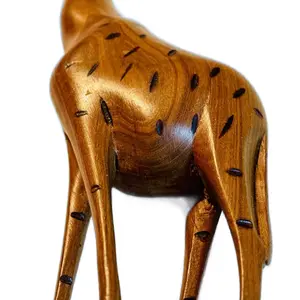 Kenyan Hand Carved Wooden Giraffe Figurine Decor Decorative Gift Ornaments Decoration