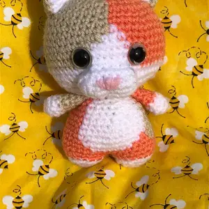 Handmade Crochet Sherbert Cat Amigurumi for Cat Lovers