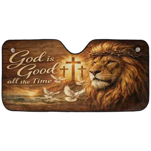 God Christian Faith Lion Car Sunshade - Cross Dove Window Cover for Car Travel