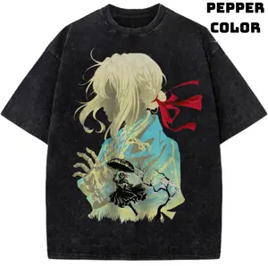 Violet Evergarden Shirt, Anime Shirt, Graphic Tee, Vintage T-Shirt, Unisex Animation T-Shirt, Top Streetwear Menswear Womenswear