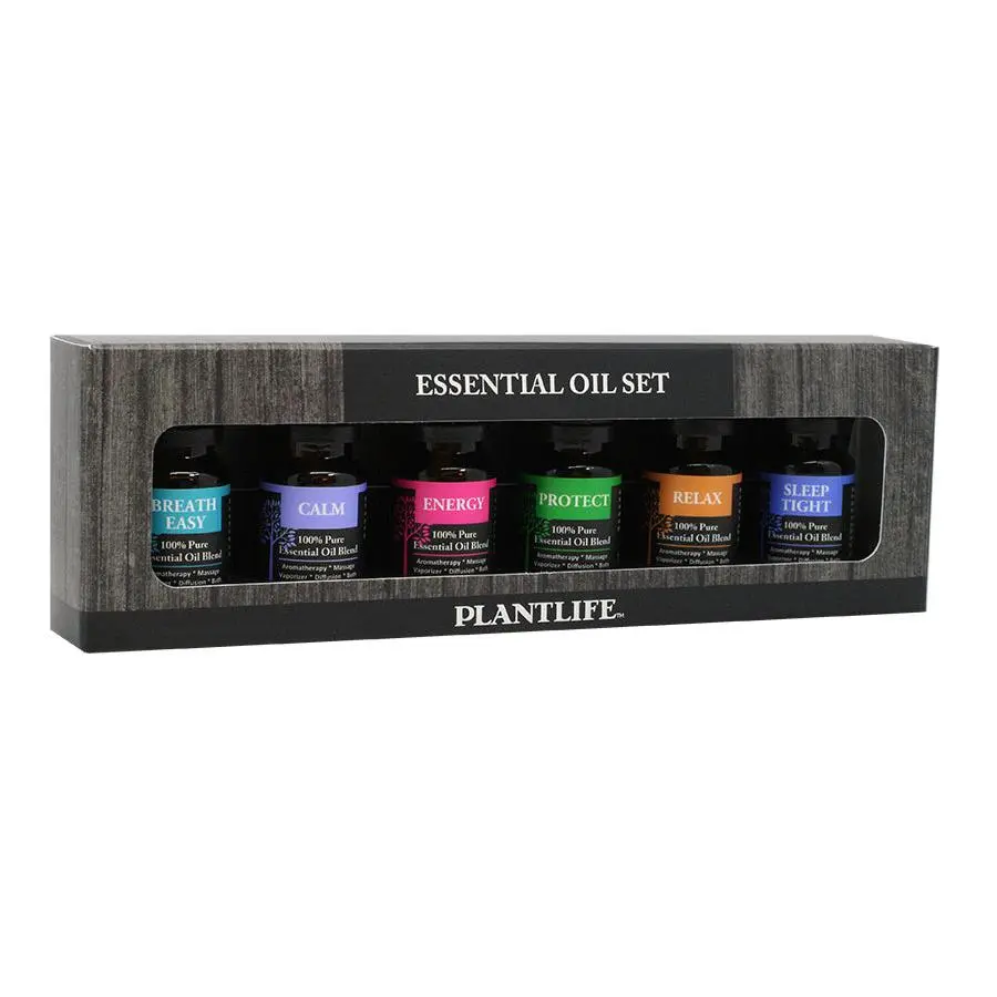 Plantlife Top Essential Oil Blends Set – Six Signature Aromatherapy Favorites