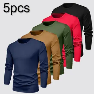 Men's Casual Loose Fit Crew Neck Long Sleeve