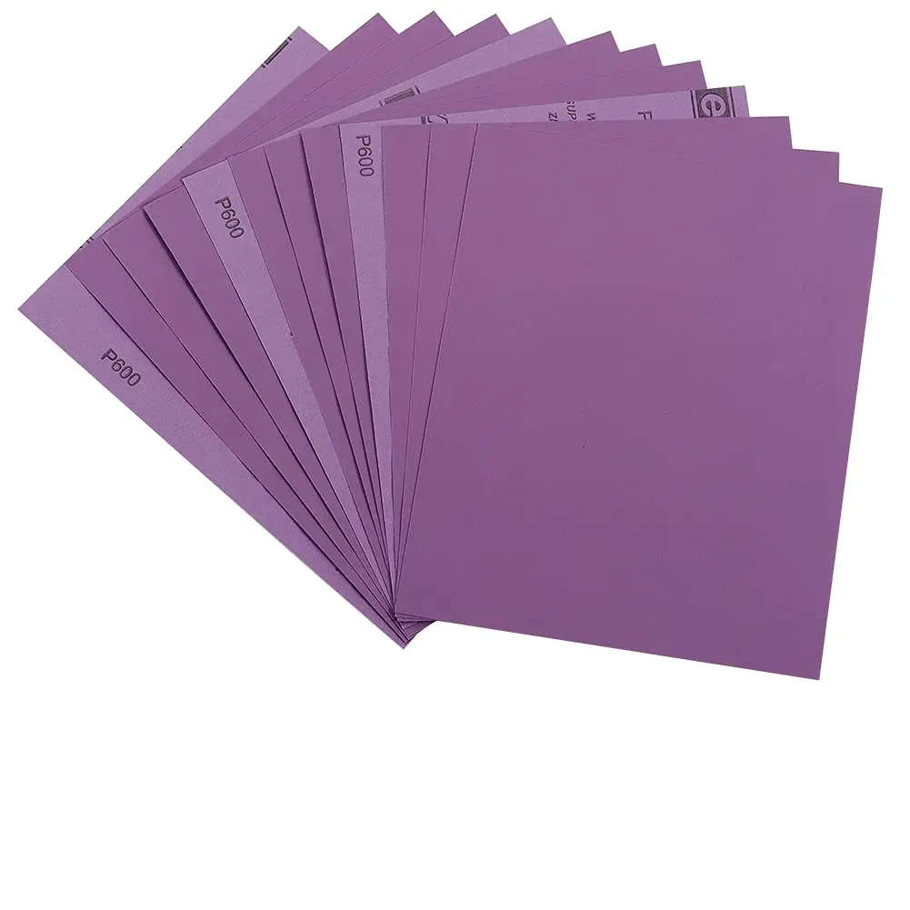 Sandpaper 600 Grit, Wet Dry Sanding Sheets 9 x 11 Inch, Advanced White Fused Alumina Abrasive Sander Paper for  Furniture Finishing, Metal Sanding, Automotive Polishing, 12-Sheets