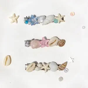 Handmade Seashell Hair Clip – Beach Style Shell Hair Accessory -Ocean Inspired Hair Clip