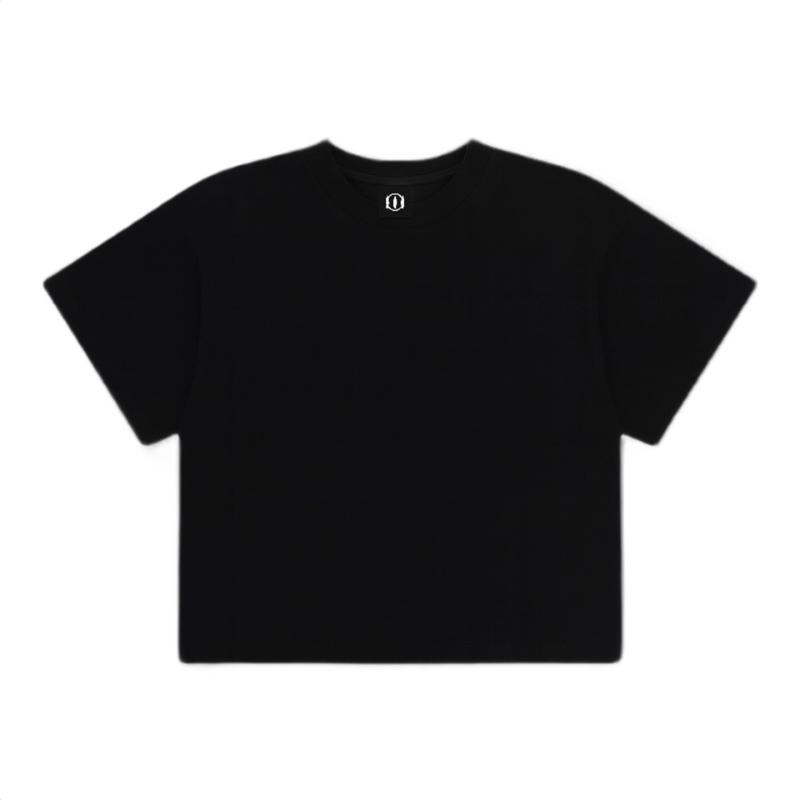 Cropped Men's T-Shirt - Casual Streetwear Top with Modern Fit & 7oz Cotton Material for Versatile Styling Menswear Tshirt Crewneck