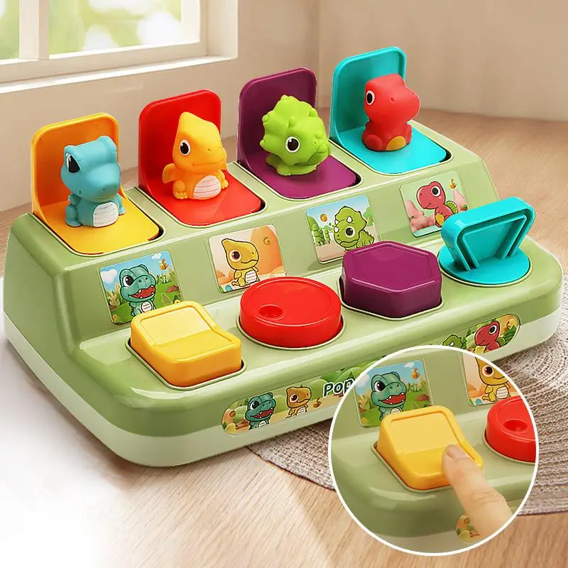 Cute Cartoon Animal Design Push Pop Bubble Sensory Toy, Fingertip Speed Pushing Game, Finger Training Motor Skills Developing Pop up Puzzle Game Toy,