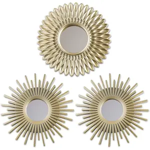 Mirrors for Wall Pack of 3, Round Wall Mirrors Bedroom Room and  Decor. Espejos Decorativos de Pared Sala Dormitorio, Modern Minimalist Decor , Chic. Gifts for Women Mums