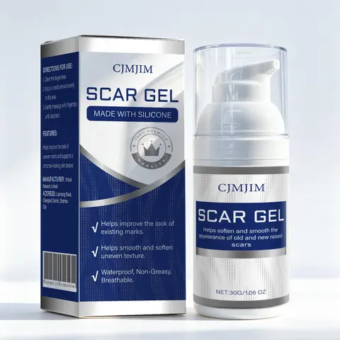 Silicone-Based Scar Cream Gel - Alcohol-Free, Oil-Free, Breathable, Lightweight Gel with Natural Ingredients, Fast-Absorbing Twice Daily Treatment for Surgical, C-Section Scars, Fades Marks for Adults, 1-Pack (30g), 36-Month Shelf Life, Boosts Smoothness