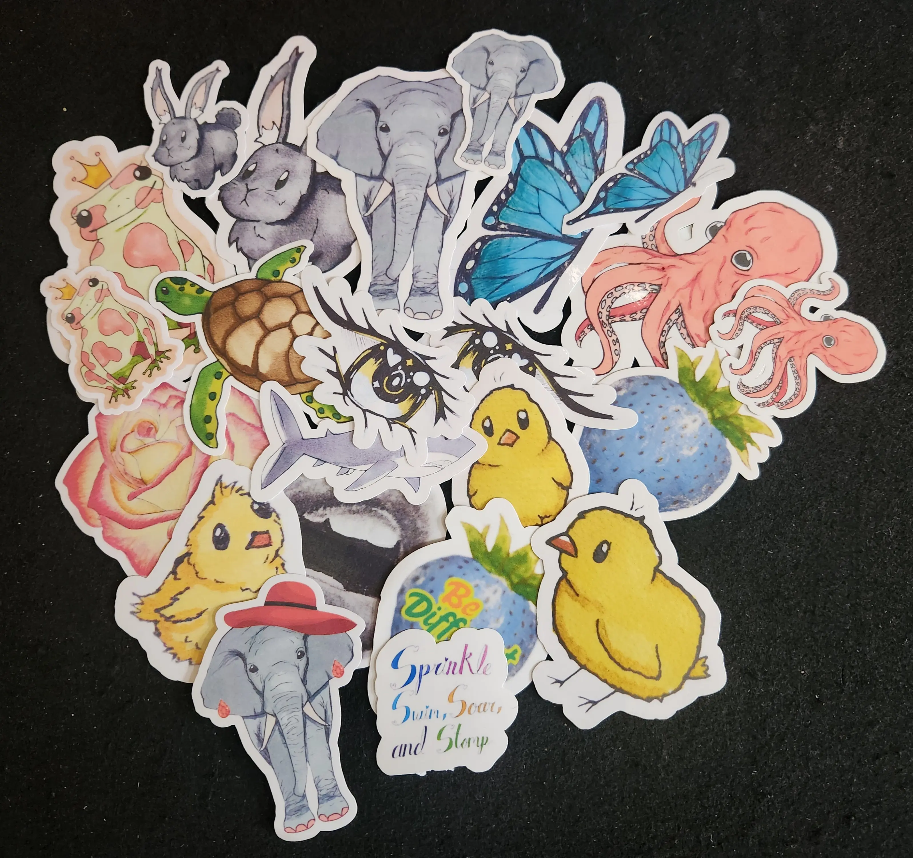 Sprinkle Swim Stomp and Soar Stickers