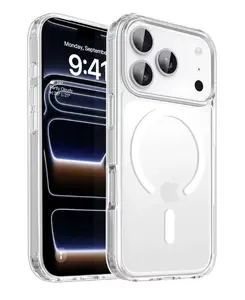 iGOLD Crystal Clear MagSafe iPhone Case, 15N Strong Magnetic Bumper Cover, Anti-Scratch & Shockproof