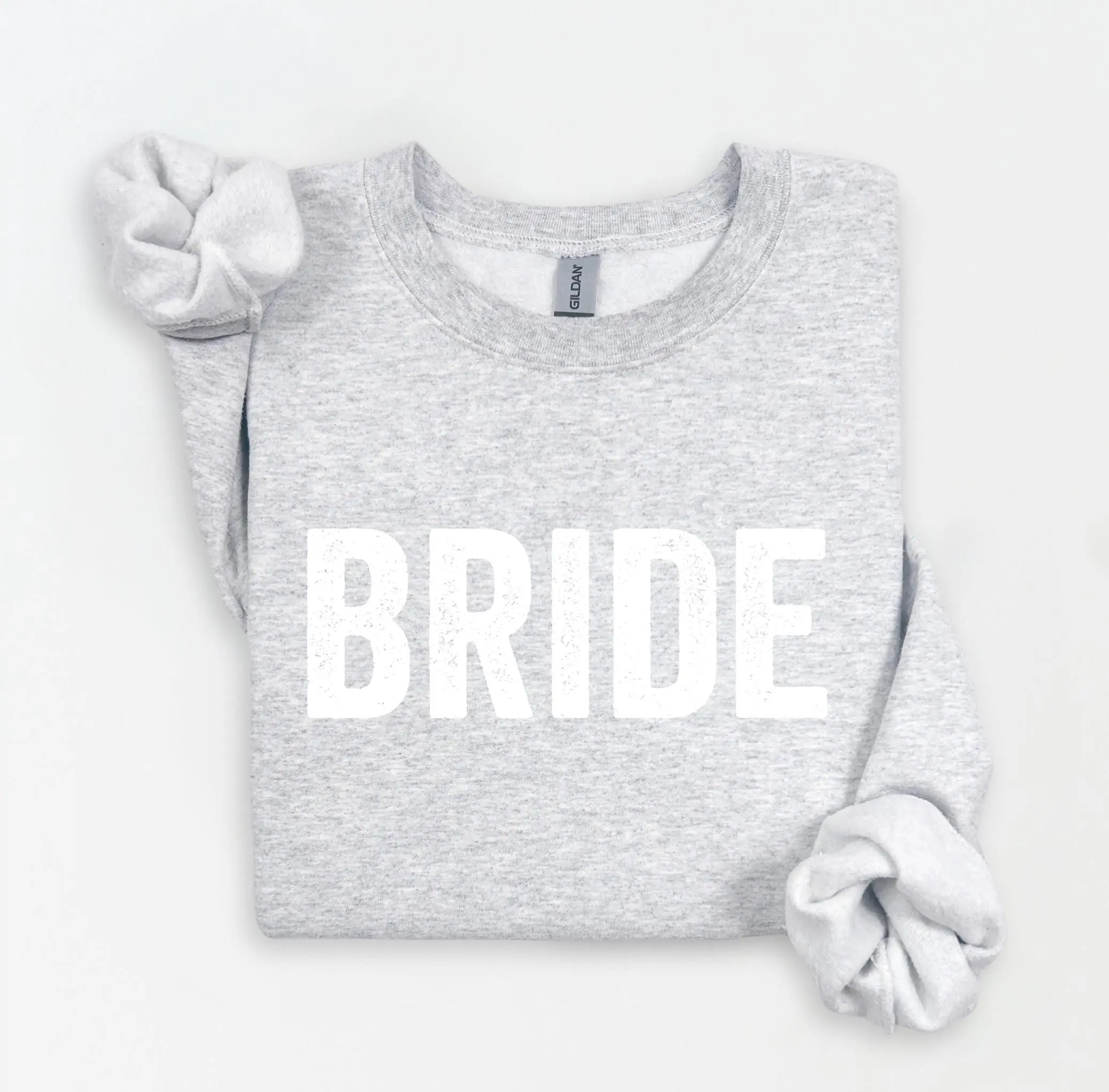 BRIDE Fleece Crewneck Sweatshirt | unisex Bride pullover sweater Wedding Bridal Shower Newly Engaged Bride Sweatshirt