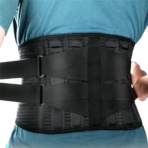 Lower Back Brace for Men and Women Lumbar Support for Back Pain Relief, Herniated Disc, Sciatica, Scoliosis - Breathable Posture Corrector Adjustable Waist Support Straps(Black-L)