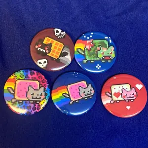 Nyan Cat Pin Buttons Bring Back The Internet’s Most Iconic Rainbow-Pop-Tart Cat In A Nostalgic, Wearable Throwback To The Golden Days Of 2010s Meme Culture, Pins For Backpack, Backpack Accessories!