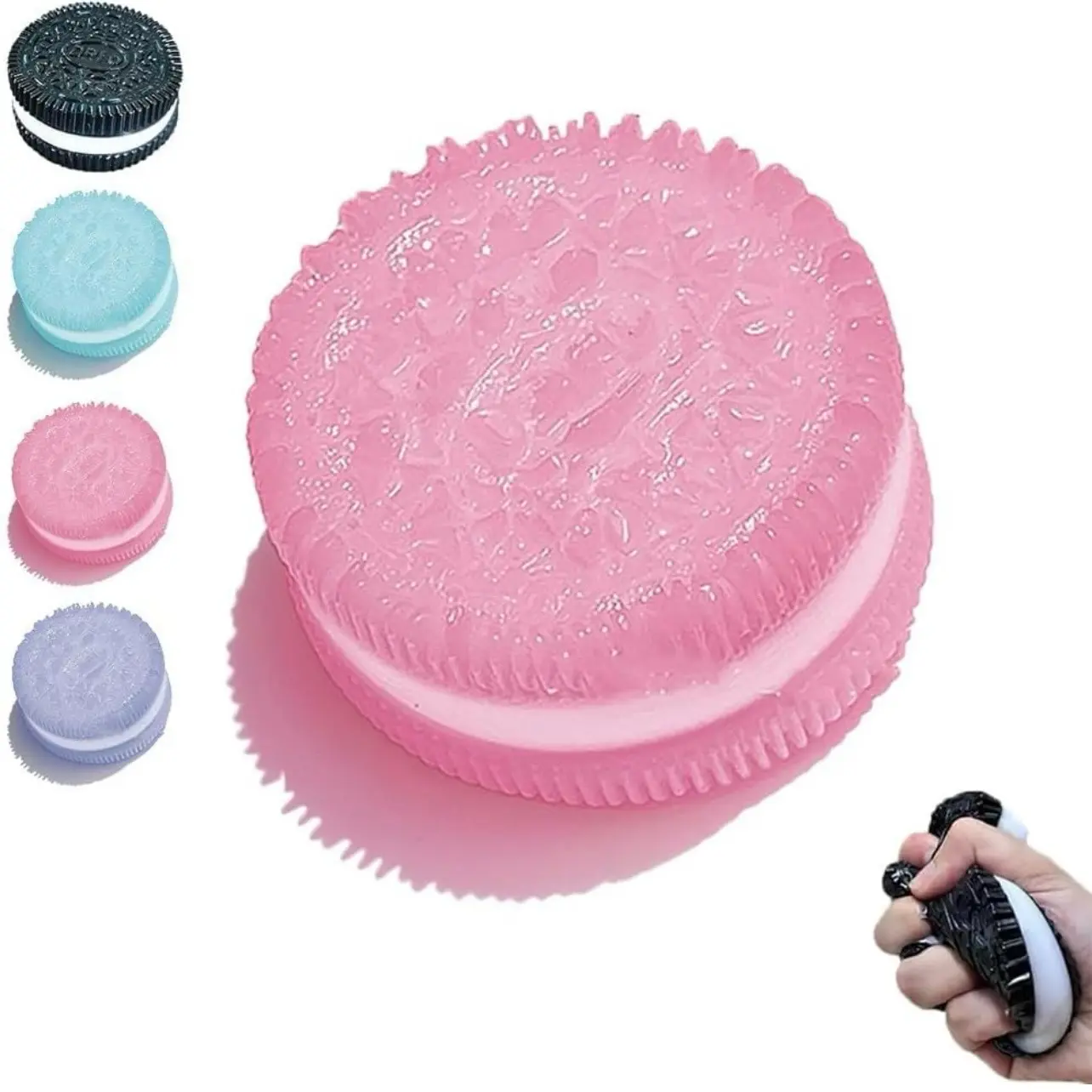 【2025 New】Handmade Silicone Stress Relief Squishy Toy Taba Squishy Dessert Kawaii Squishies PVC New Fidget Toy Stress Relieving Fur Ball OPP Packaging Gifts| Kawaii