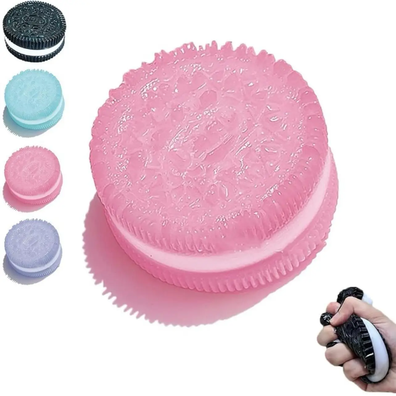 【2025 New】Handmade Silicone Stress Relief Squishy Toy Taba Squishy Dessert Kawaii Squishies PVC New Fidget Toy Stress Relieving Fur Ball OPP Packaging