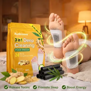 24PCS Ginger Foot Patches, 3-in-1 Foot Care Pads with Natural Ingredients, Soothing Foot Patches for Relaxation & Restful Sleep, Daily Comfort Ginger Foot Pads
