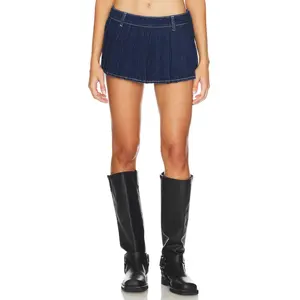 LIONESS Rider Mini Skort in Blue Denim