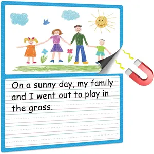 Magnetic Draw & Write Paper 21.5x17in Dry Erase Handwriting Lined Paper Giant Magnet Notebook Poster Writing Chart for Classroom Whiteboard Accessories Graduation Supplies Teacher Must Have