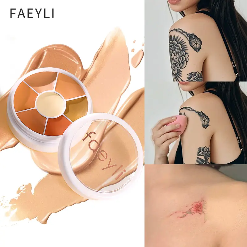 7-Color Color Correcting Concealer Palette, Lightweight Foundation Cream for Blemish & Dark Circle Coverage, Flawless Contour Makeup Palette