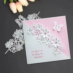 Butterfly Floral Metal Cutting Die with Hollow Flower and Butterfly Shapes, Compatible with Various Cutting Machines, Perfect for Card Decoration and Scrapbooking