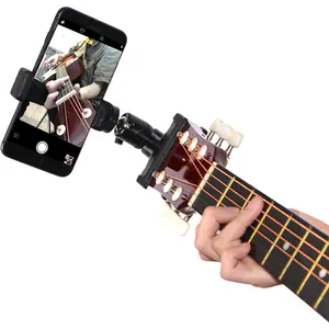 Guitar  Phone Holder Mount for Live Broadcast Teaching Video Recording Android and  Compatible Guitar/Electric Guitar/Bass/Ukulele