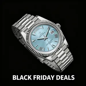 Sky Blue Watch of Men 40mm Day Date Retro Quartz Wristwatches Top Brand Luxury Male Wrist Watch For Men Waterproof Clock(gift)11