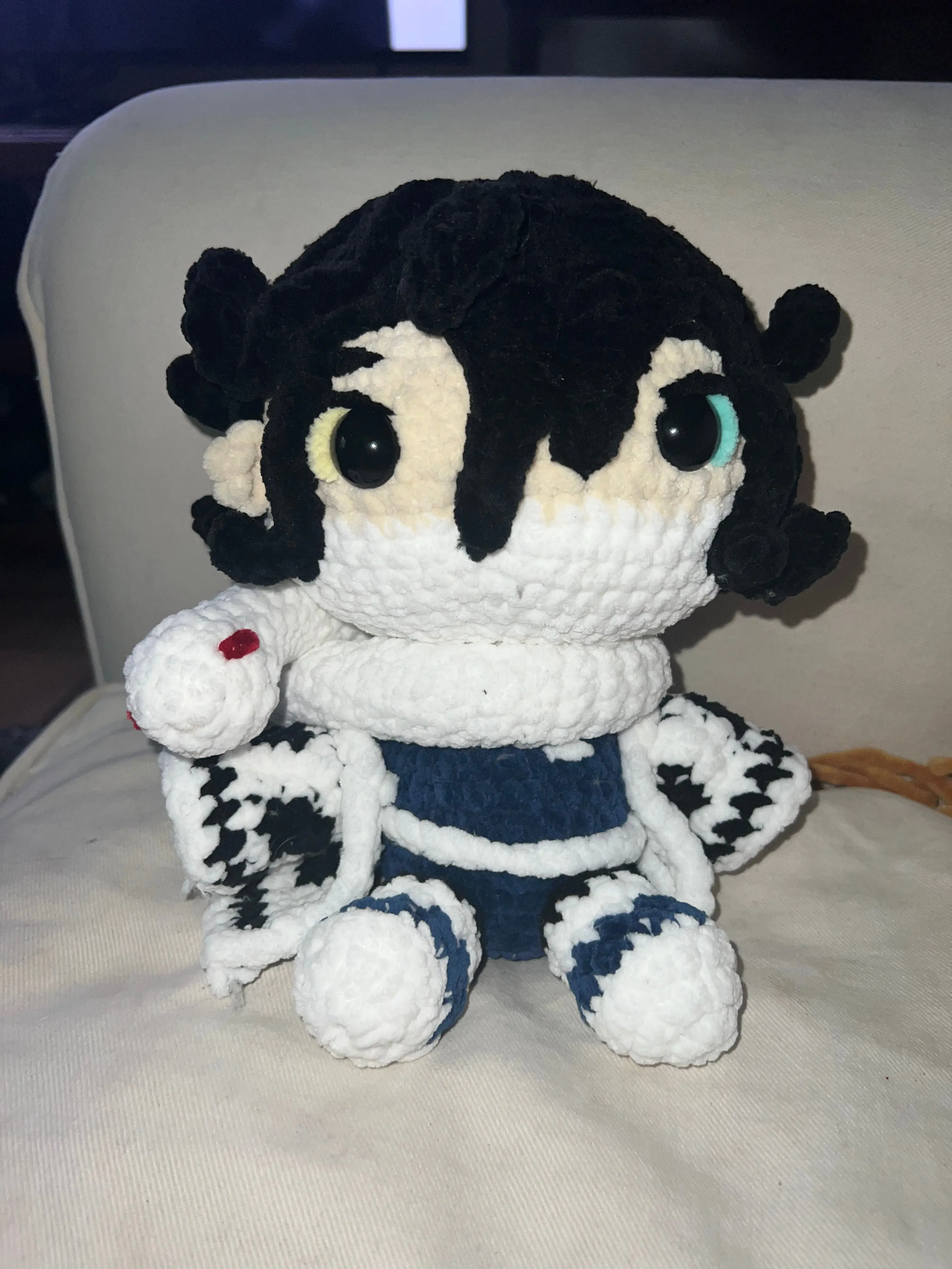 Obanai Iguro the Snake Slayer Plush Collectible with White Snake