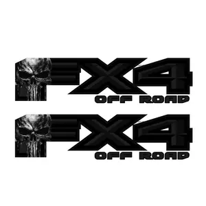 FX4 Off Road Skull Decal Replacement Sticker F 150 Bedside / Black