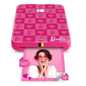 Barbie x Kodak Step Slim Wireless Instant Portable Photo Printer, 2x3" Full Color Portable Printer - Iconic Style