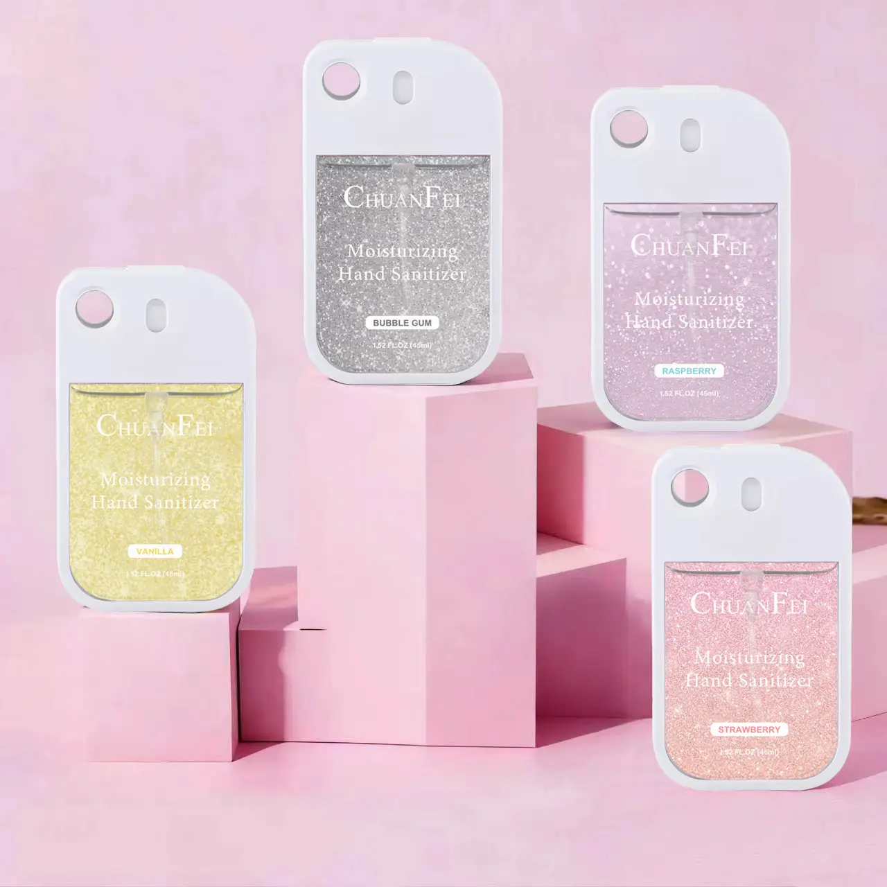 Portable Travel Hand Sanitizing Spray, Moisturizing, Moisturize, Hydrating, Moisturizing Hand Sanitizers, Fruit, Botanical, Aroma & Fragrance Scented Hand Sanitizer for Women & Girls, Baby-Safe No-Rinse Fast-Drying Formula, Portable Size