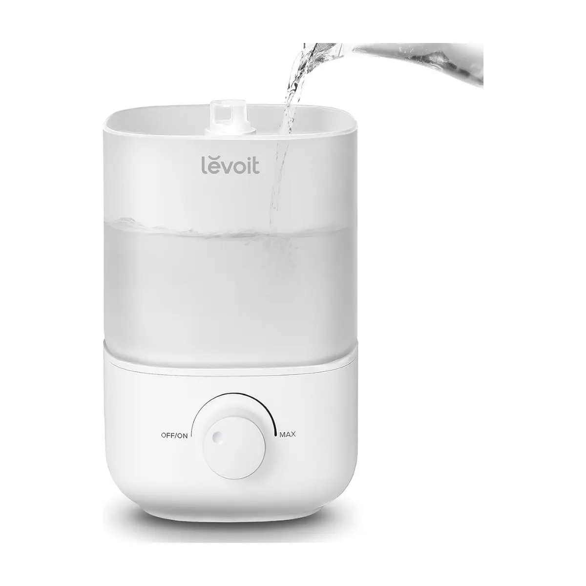 Levoit Top Fill Humidifiers for Bedroom, 2.5L Tank for Large Room, 28dB | Easy to Fill & Clean, Quiet Cool Mist Air Humidifier for Home Baby Nursery & Plants, Auto Shut-off for Safety, 25H Lasting