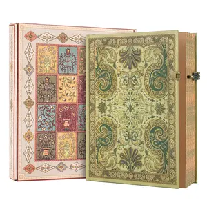 Vintage 3D Gilded Spinning Dream Cover Hardcover Journal, 96 Sheets/192 Pages Vintage Lined Journal with Envelope Pocket, Suitable for Notebook Travel Diary Wedding Anniversary Memory Book Gift