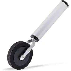 Thin Sponge Roller Vinyl Application Tool, 12mm Wide Single Wheel with Aluminum Handle Soft Foam Seam Roller Tool for Wrapping Film to Hard to Reach Areas Car Details Edge Line Corner Gap