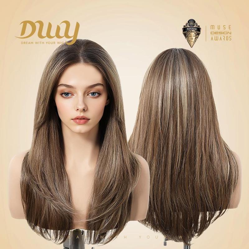 Talia C-DWY 13×6 Lace Front Free Part Long Straight Glueless Synthetic Wig for Women 2 Shades 22 inches