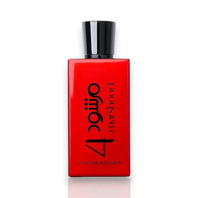 Atyab Al Marshoud 4 Red London Edition Unisex Eau De Parfum, 3.4 oz (100ml), Cardamom and Pink Pepper Scent, Unisex Use