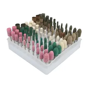 100 count Assorted Shape Polishing Bits Buffing Wheel for Dremel Rotary Drill (Corundum Sand/Sesame/Cowhide/Rubber/)...